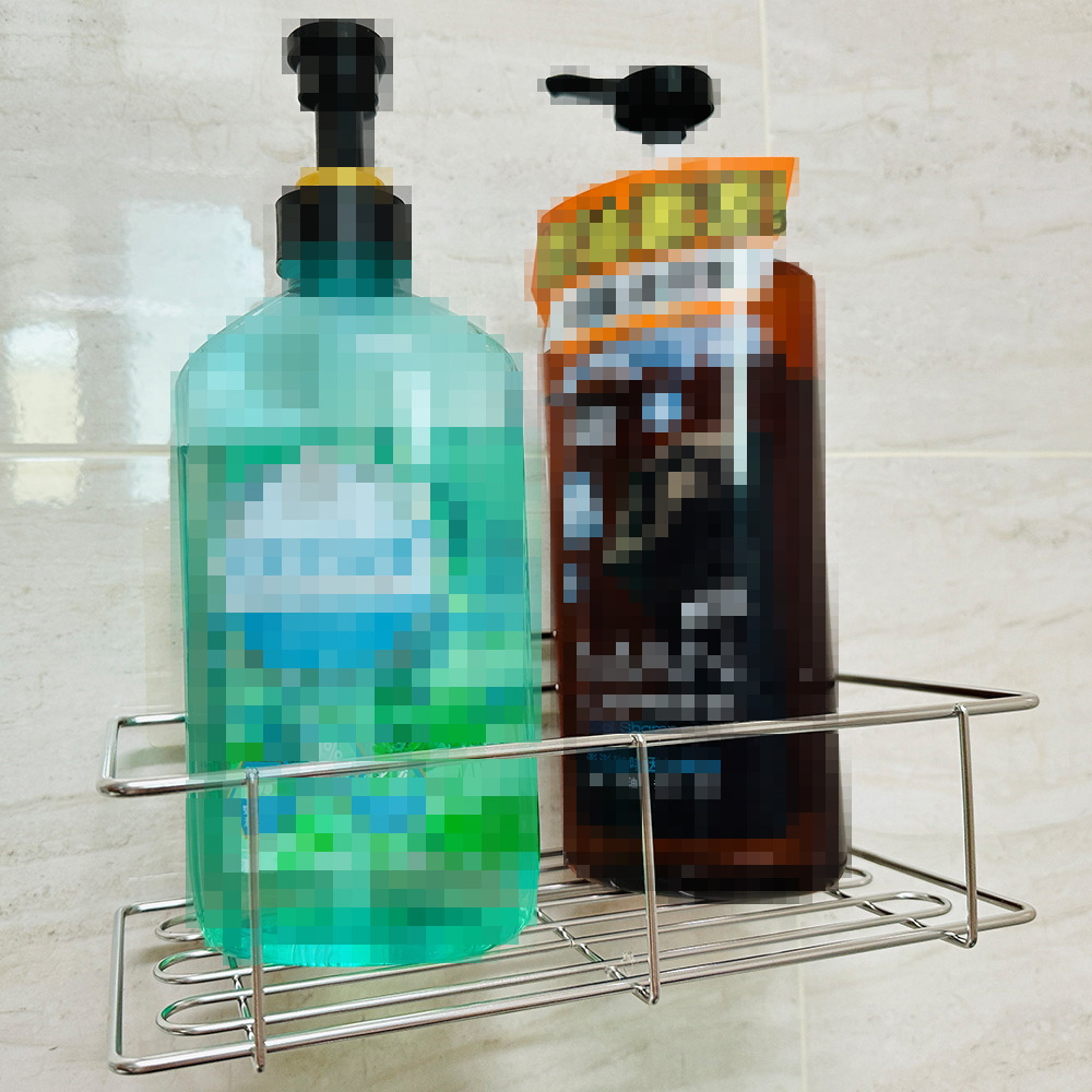 stainless steel shower & sink caddy