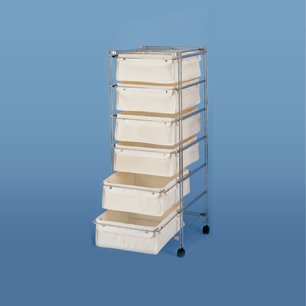 Stainless Six-tier Storage Trolley